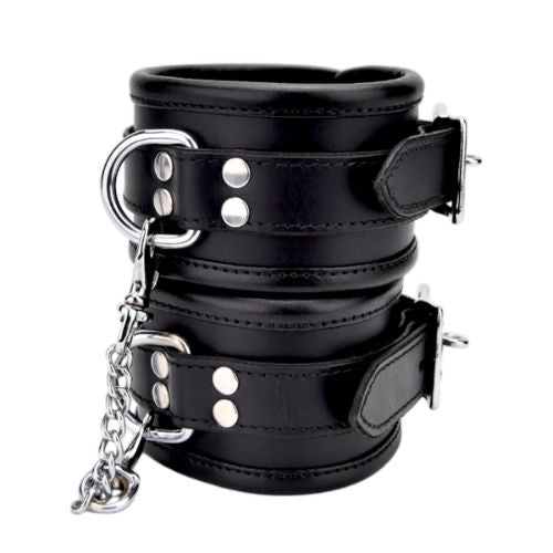 BOUND Leather Wrist Restraints Black from Nice 'n' Naughty