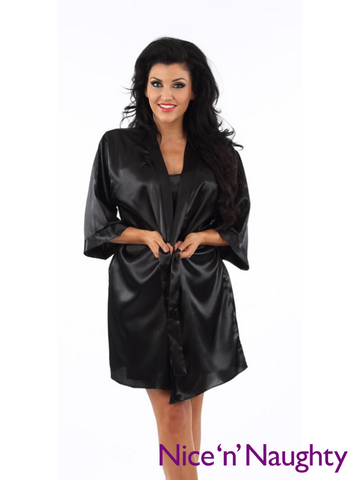 Classified Sexy Satin Kimono Robe from Nice 'n' Naughty