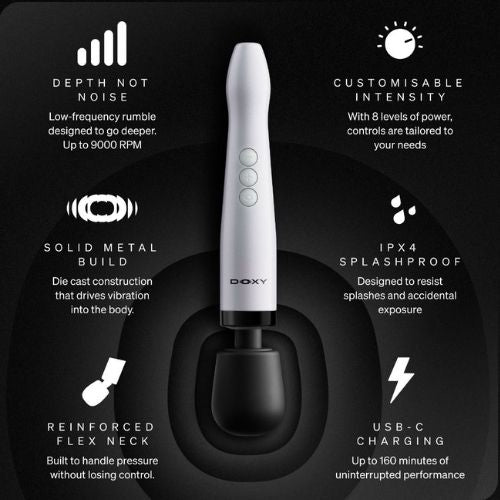 Doxy 2.0 Die Cast Max Cordless Wand from Nice 'n' Naughty