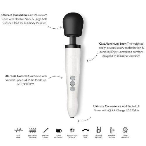 Doxy Die Cast Rechargeable - Stardust White from Nice 'n' Naughty