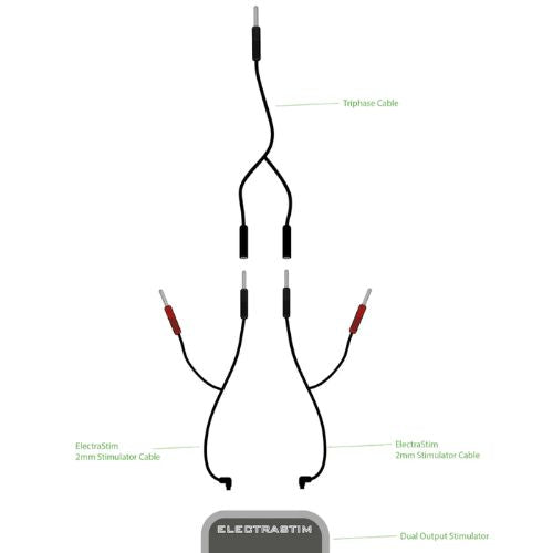 ElectraStim Tri Phase Combiner Cable from Nice 'n' Naughty