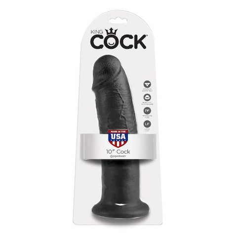 King Cock 10 Inch Dildo Black from Nice 'n' Naughty