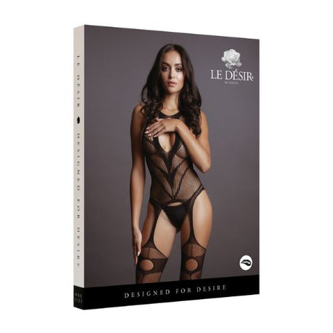 Le Désir Suspender Bodystocking Black from Nice 'n' Naughty