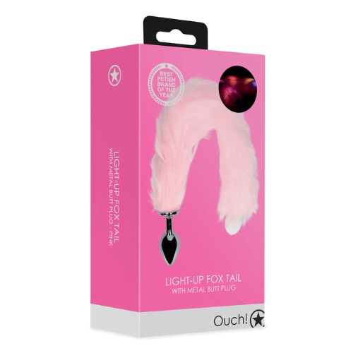 Ouch! Light up Fox Tail with Metal Butt Plug from Nice 'n' Naughty