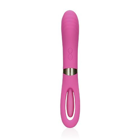 Loveline Double-Sided Flapping Vibrator Pink Silicone from Nice 'n' Naughty