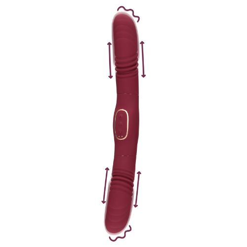 Loveline Double-Sided Thrusting Vibrator Merlot Grape from Nice 'n' Naughty