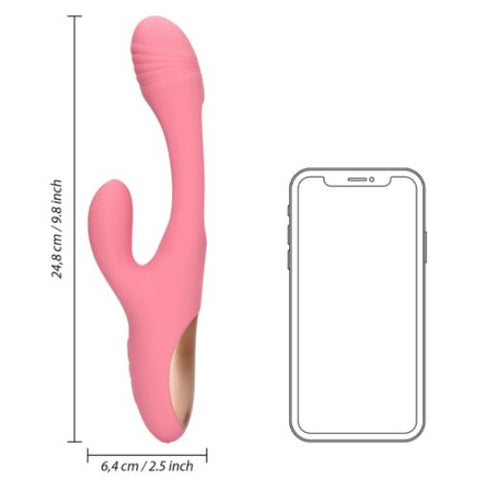 Loveline Flapping G-Spot Rabbit Vibrator Pink Arabesque from Nice 'n' Naughty