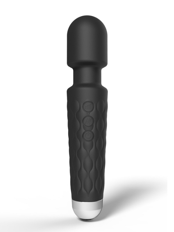 Loving Joy 20 Function Wand Vibrator Black from Nice 'n' Naughty