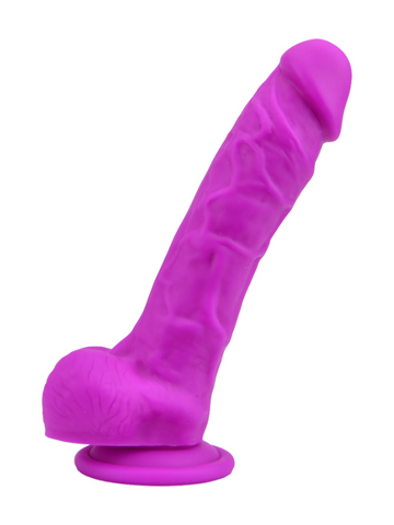 Loving Joy Realistic Silicone Dildo w Suction Cup & Balls