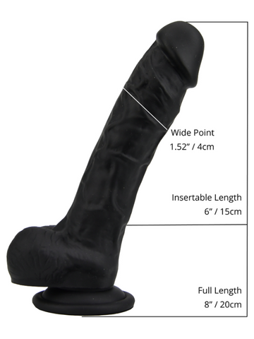 Loving Joy Realistic Silicone Dildo w Suction Cup & Balls