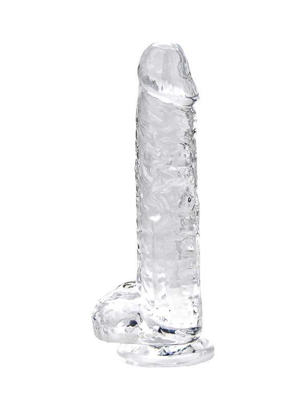 Loving Joy Crystal Dildo with Balls Clear from Nice 'n' Naughty