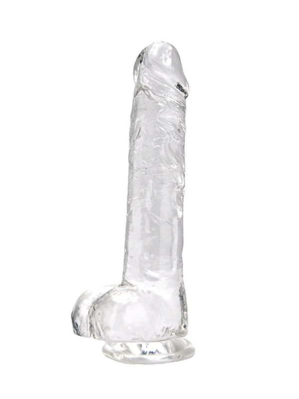 Loving Joy Crystal Dildo with Balls Clear from Nice 'n' Naughty