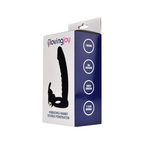 Loving Joy Vibrating Rabbit Double Penetration Strap-On