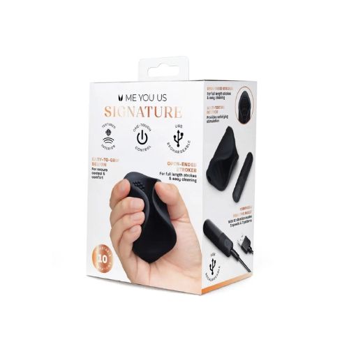 Me You Us Signature The Vibrating Open Stroker Black from Nice 'n' Naughty