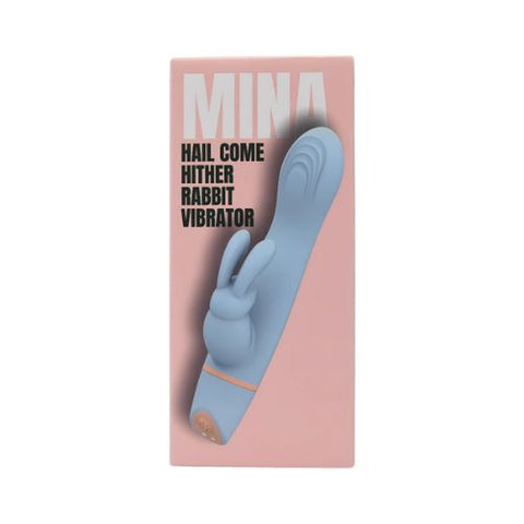 Mina Hail Come Hither Rabbit Vibrator Pale Blue from Nice 'n' Naughty