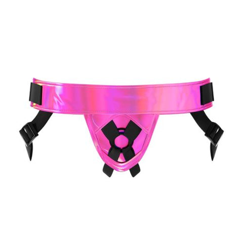Mina Lustre Strap-On Harness Pink from Nice 'n' Naughty