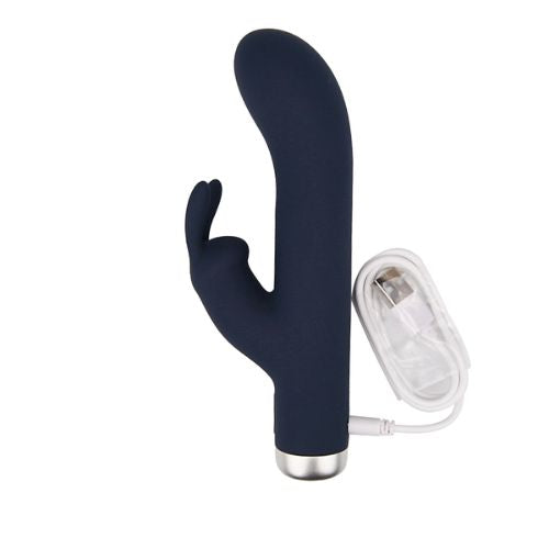 NAUTI Silicone Rabbit Vibrator Midnight Blue from Nice 'n' Naughty