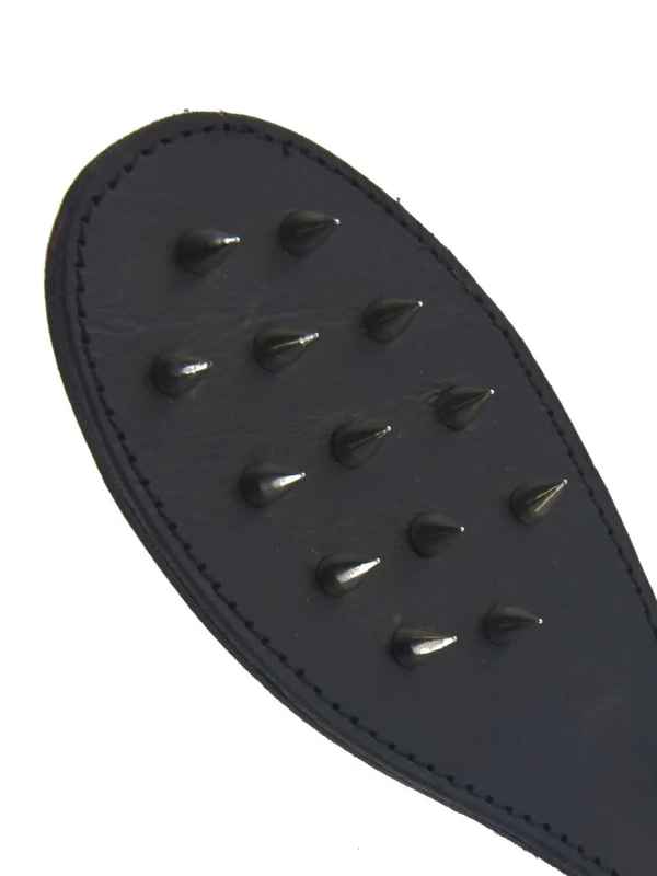 Nice 'n' Naughty Hells Spikes Slapper Leather Black from Nice 'n' Naughty