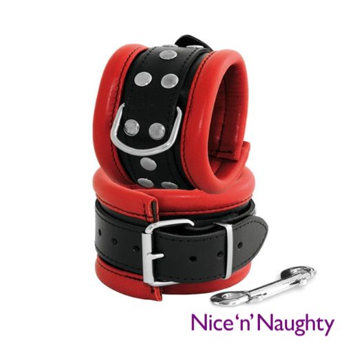 Nice 'n' Naughty Leather Padded Ankle Cuffs from Nice 'n' Naughty