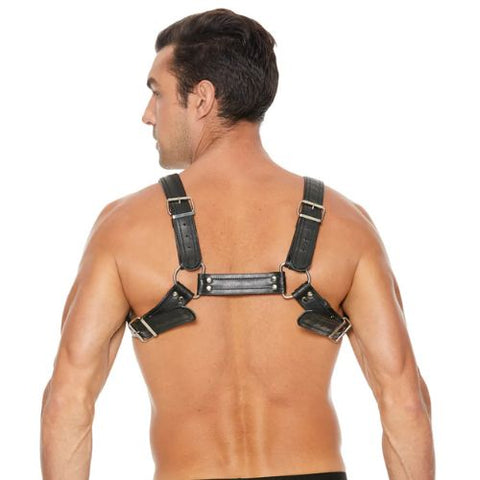 Ouch! Leather Bulldog Harness Black from Nice 'n' Naughty