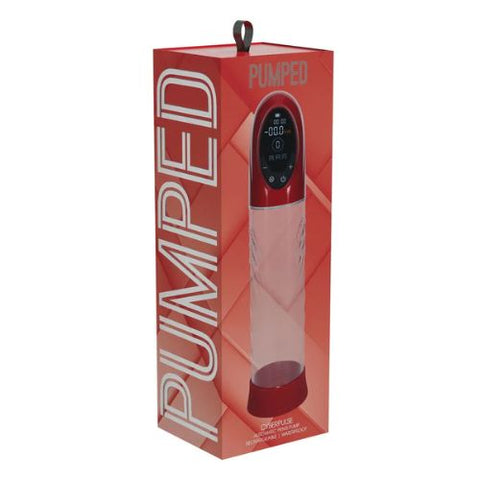 Pumped CyberPulse Automatic Waterproof Penis Pump Metallic Red from Nice 'n' Naughty