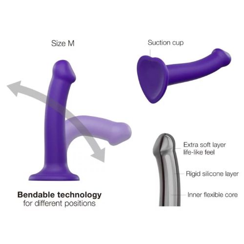 Strap On Me  Semi-Realistic Dual Density Bendable Dildo M from Nice 'n' Naughty