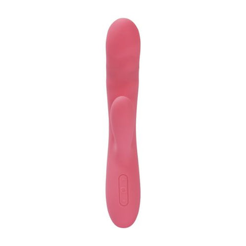 Svakom Avery Thrusting Vibrator with Clitoral Stimulator Pink from Nice  'n' Naughty