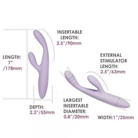 Svakom Cici + 2 App Controlled Slim Rabbit Vibrator Purple from Nice 'n' Naughty