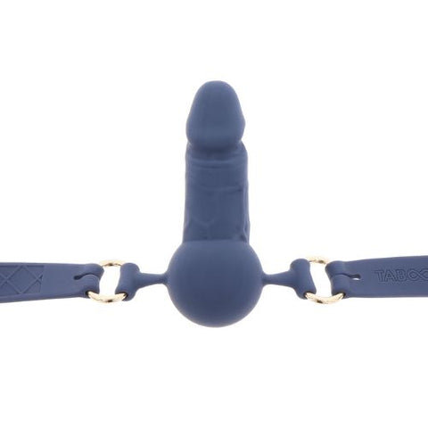 Taboom Silicone Penis Ball Gag Blue from Nice 'n' Naughty