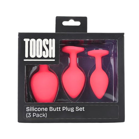 Toosh Silicone Butt Plug Set Pink from Nice 'n' Naughty