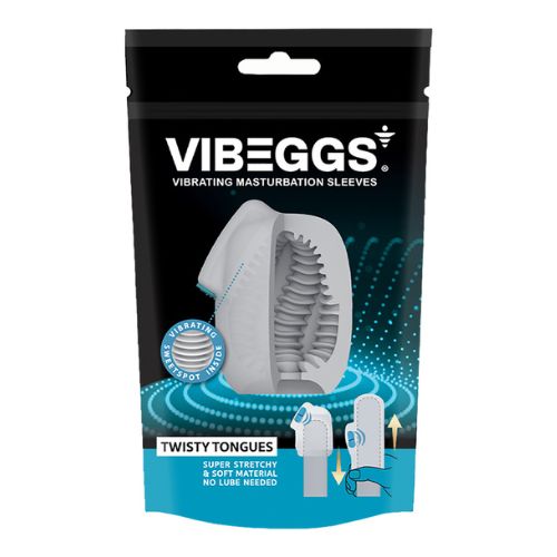 VIBEGGS Twisty Tongues Vibrating Masturbation Sleeve from Nice 'n' Naughty