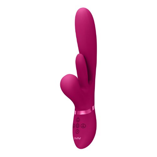 Vive Kura - Thrusting G-Spot Vibrator with Flapping Tongue and Pulse Wave Stimulator - Pink from Nice 'n' Naughty