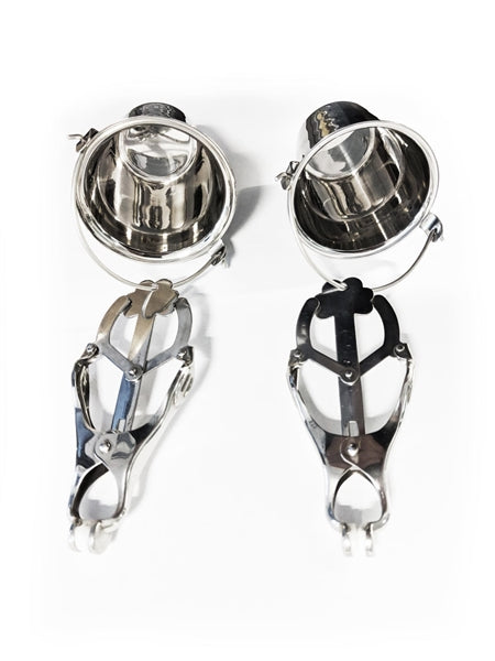 Black Label Nipple Clamps with Jugs Buckets