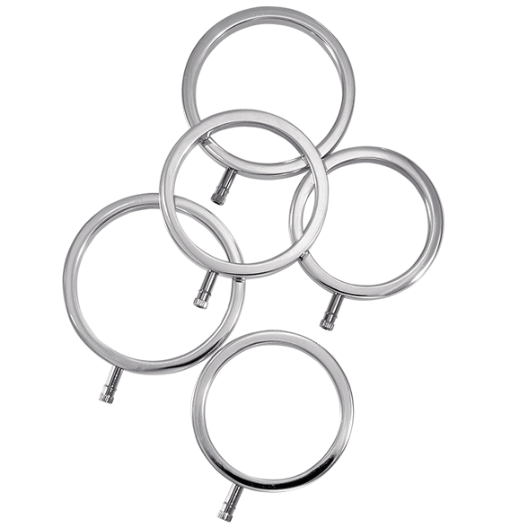 Electrastim ElectraRings Solid Metal Cock Rings (5 pack)