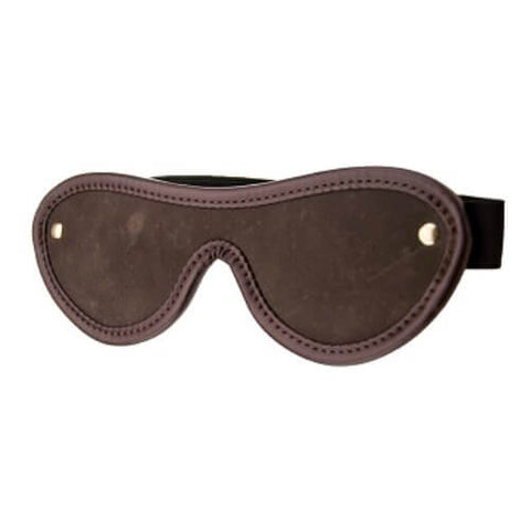 Bound Nubuck Leather Blindfold