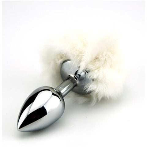 Furry Fantasy White Bunny Tail Plug