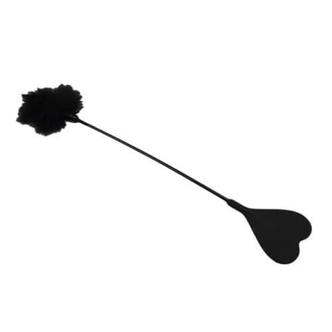 Bound To Please Silicone Heart Shaped Crop With Feather Tickler