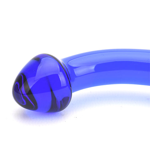 Spectrum by Loving Joy Ribbed G-Spot Glass Dildo