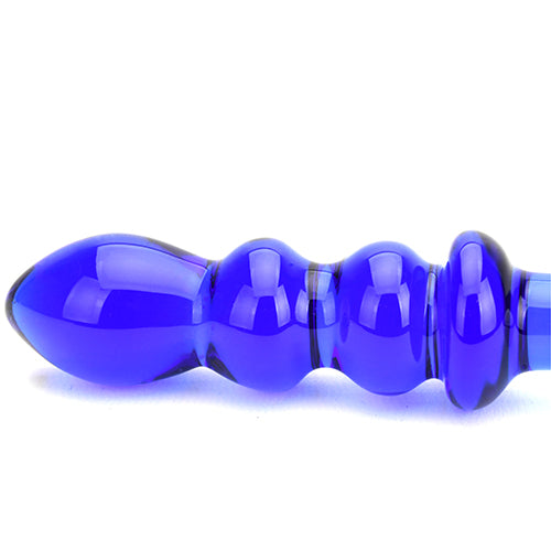 Spectrum by Loving Joy Ribbed G-Spot Glass Dildo