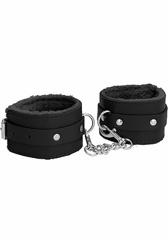 Ouch! Plush Leather Hand Cuffs